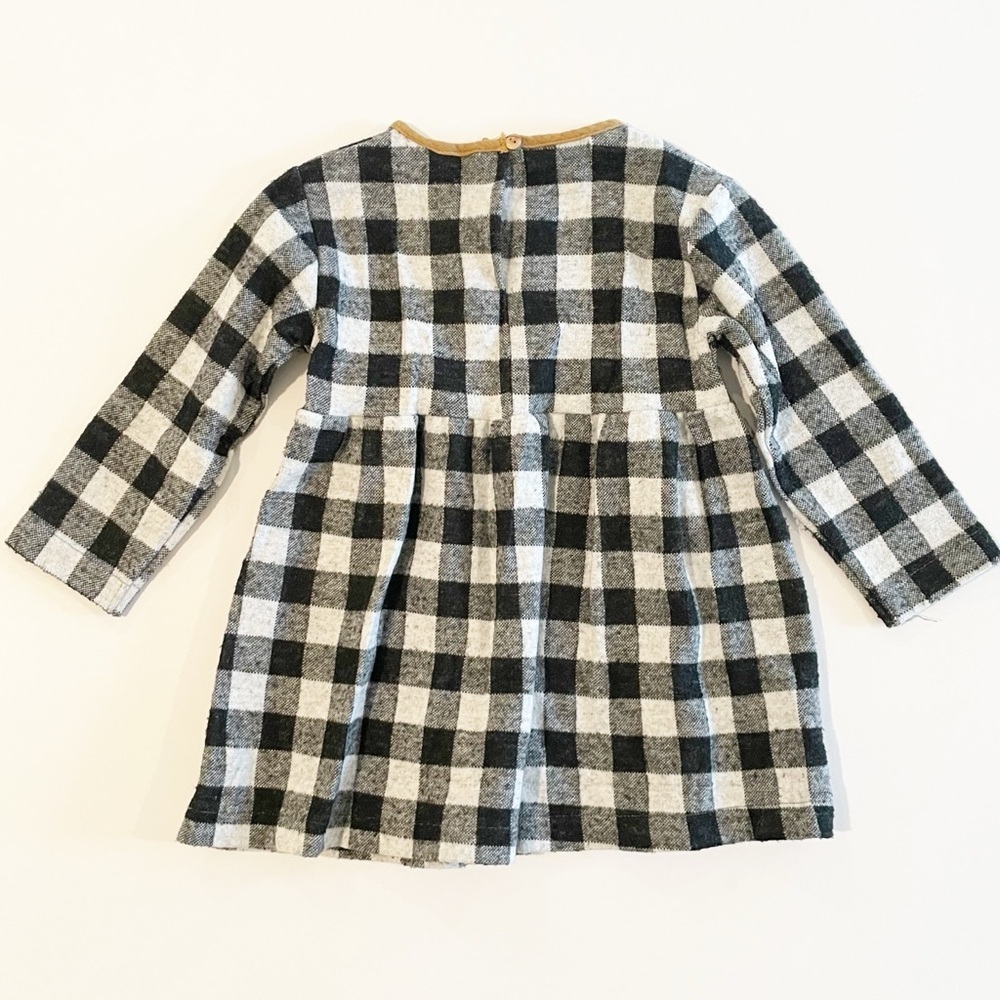 Zara 12-18M long sleeve plaid dress - Picture 4 of 4